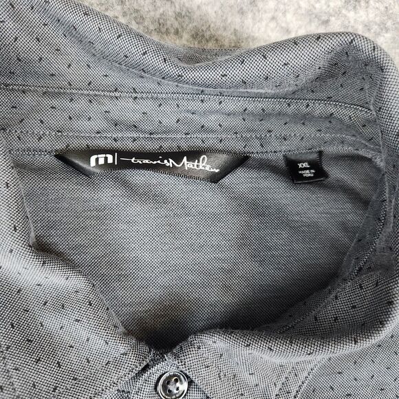 Travis Mathew Men Shirt 2XL Polo All Over Print Light of the Valley Performance - Picture 5 of 12